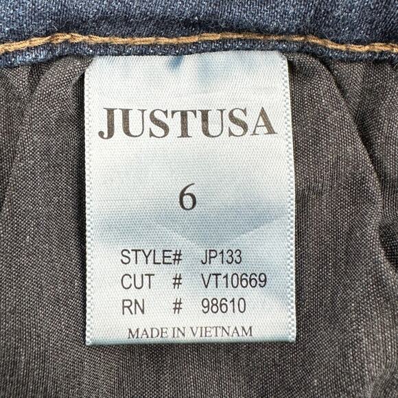 Just USA Blue 5 Pocket Stretch Soft Skinny High‎ Rise Slim Fit Jeans Type Size 6 - Picture 4 of 8